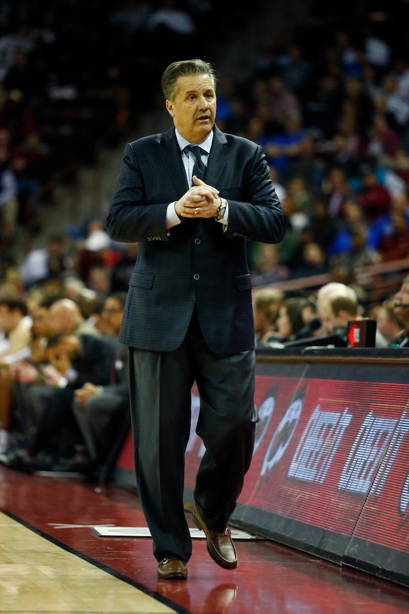 John Calipari.

The University of Kentucky men?s basketball falls to South Carolina 76-68 on Wednesday, 
January 16th, 2018, at Colonial Life Arena in Columbia, SC.

Photo by Quinn Foster I UK Athletics