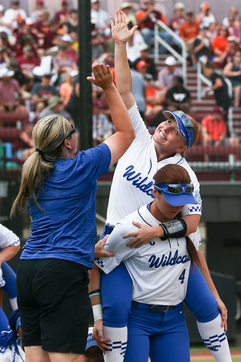 Kristine Hines, Jaci Babbs, Renee Abernathy.

Kentucky falls Virginia Tech 4-5.

Photo by Grace Bradley | UK Athletics