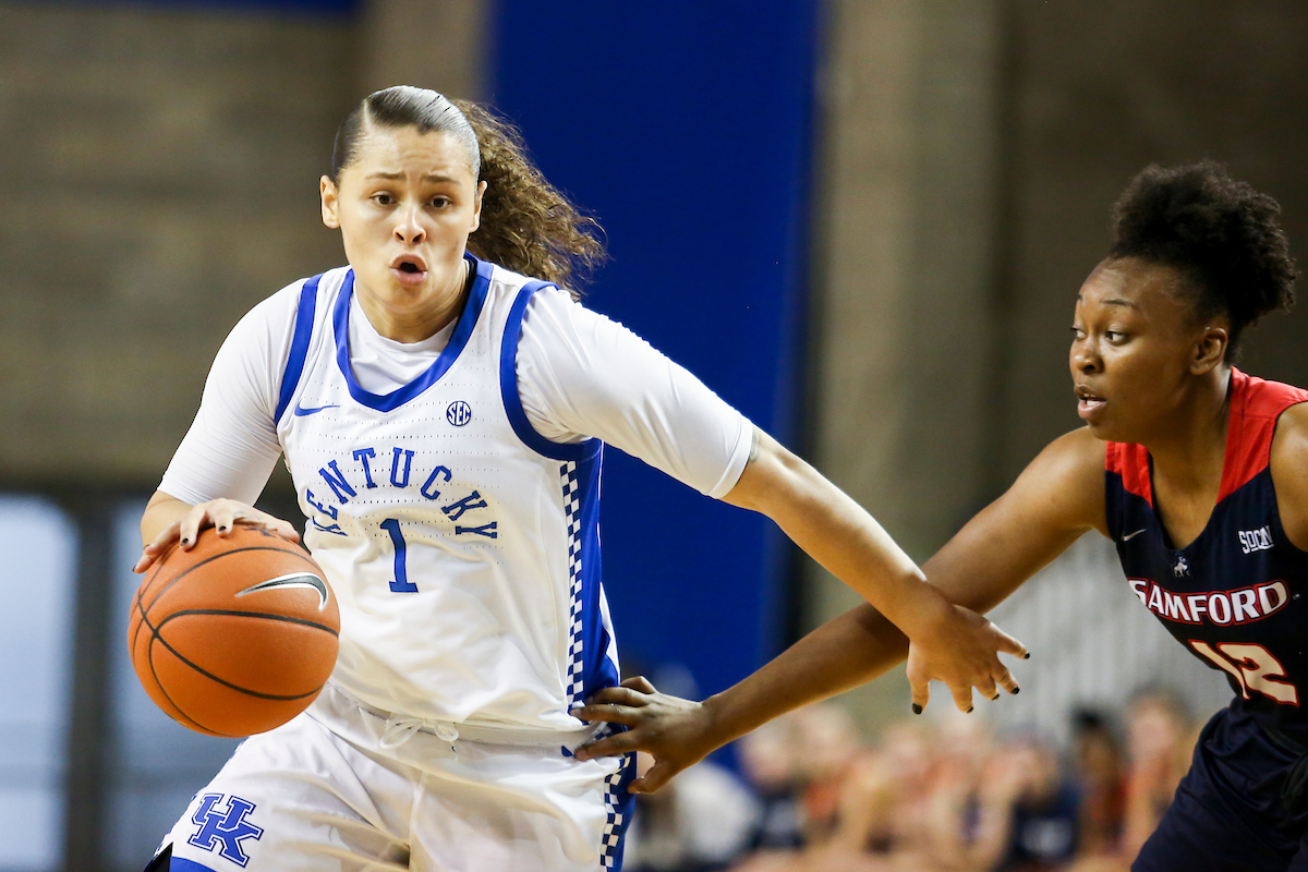 Sabrina Haines.

Kentucky beats Samford 79-49.

Photo by Hannah Phillips | UK Athletics