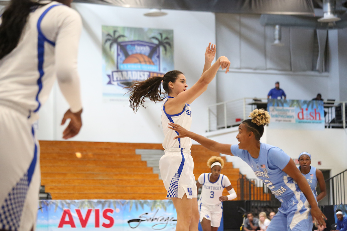 Game Three - Kentucky vs. UNC

The women's basketball team travels to Saint Thomas to compete in the 2018 Paradise Jam Tournament from November 22nd-24th at the University of the Virgin Islands.

Photos by Noah J. Richter | UK Athletics