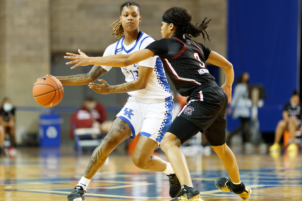 Jazmine Massengill.

Kentucky falls to South Carolina 75-70.

Photo by Elliott Hess | UK Athletics