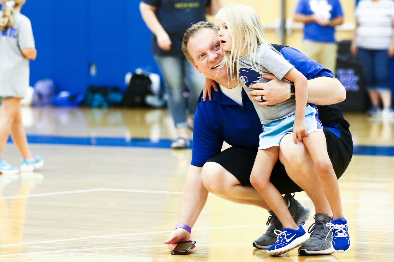 Family. 

Kentucky men's basketball during the 2019 John Calipari Father/Daughter Camp on Saturday, June 22. 

Photo by Eddie Justice | UK Athletics