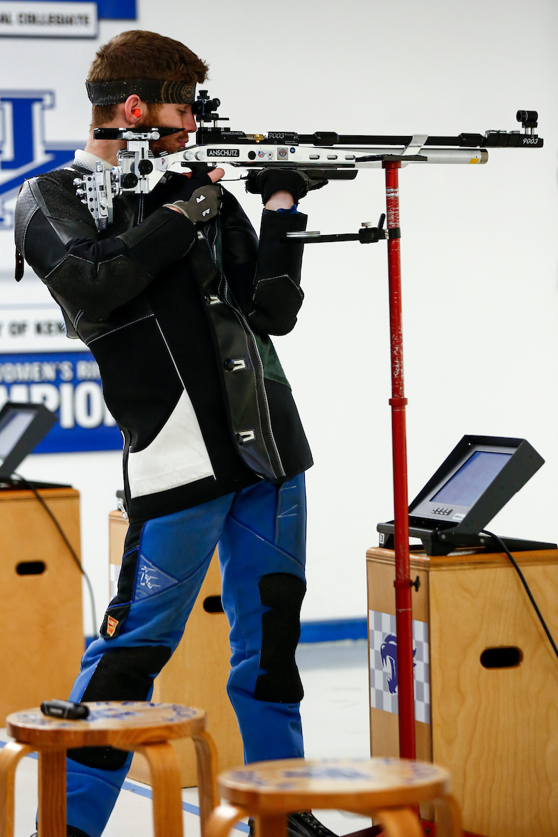 Ian Foos. 

UK Rifle vs. Akron. 

Photo by Eddie Justice | UK Athletics