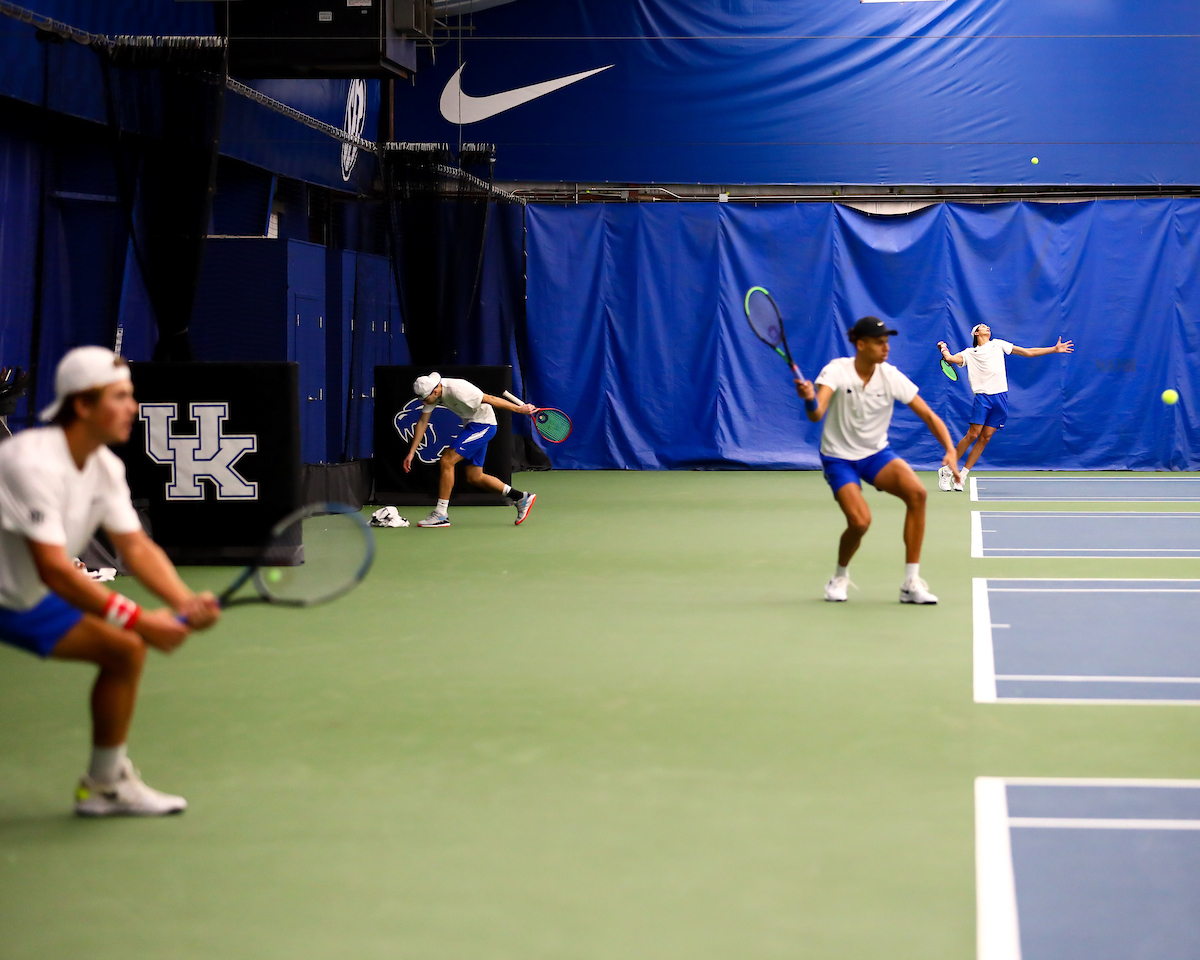 Singles. 

Kentucky beat Bellarmine 7-0.

Photo by Eddie Justice | UK Athletics