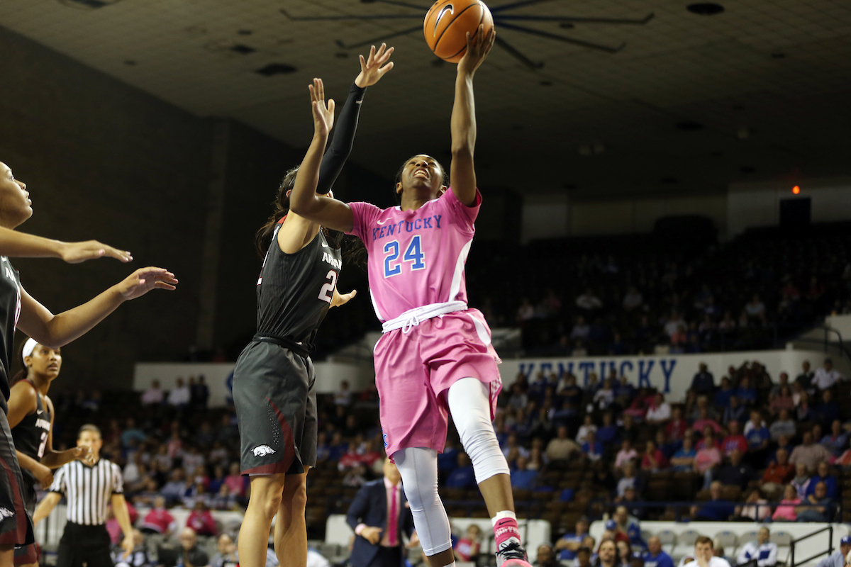 Taylor Murray

The University of Kentucky women's basketball beat Arkansas on Thursday, February 15, 2018 at Memorial Coliseum.

Photo by Britney Howard | UK Athletics