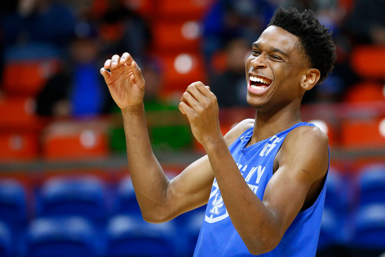 Shai Gilgeous-Alexander.

Photos from the University of Kentucky men's basketball closed practice, media pressers, and an open practice at Taco Bell Arena in Boise, ID., on Wednesday, March 14, 2018.

Photo by Chet White | UK Athletics