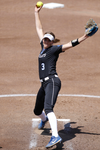 Images of the Kentucky softball team facing off against the University of Arkansas during the first round of the SEC softball tournament at the Mizzou Softball Stadium on Wednesday, May 9, 2018 in Columbia. 
