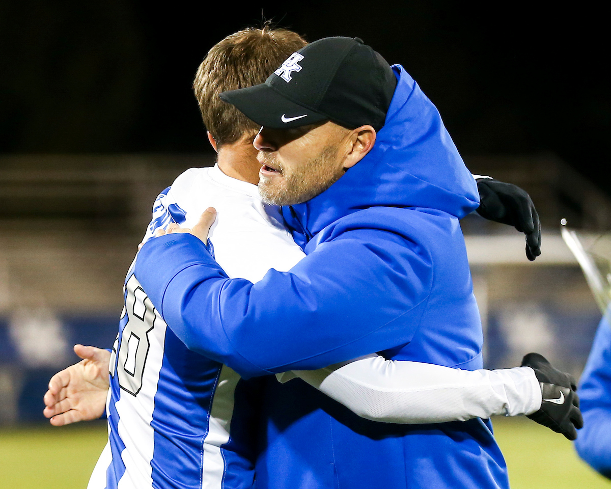 Johan Cedergren, Cameron Wheeler.

Kentucky MSOC Recognizes 14 Seniors.

Photo by Grace Bradley | UK Athletics