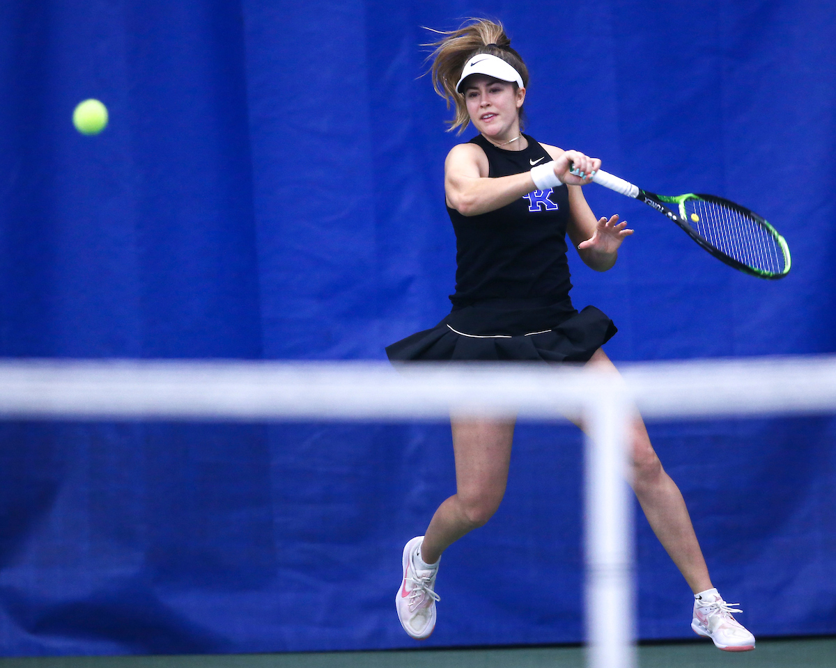 Carla Girbau.

Kentucky beats West Virginia 4-3.

Photo by Grace Bradley | UK Athletics