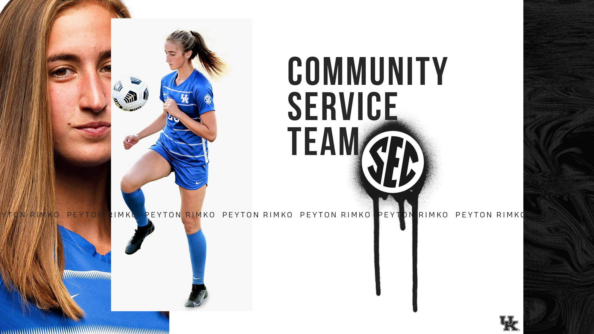 Peyton Rimko Tabbed to SEC Community Service Team