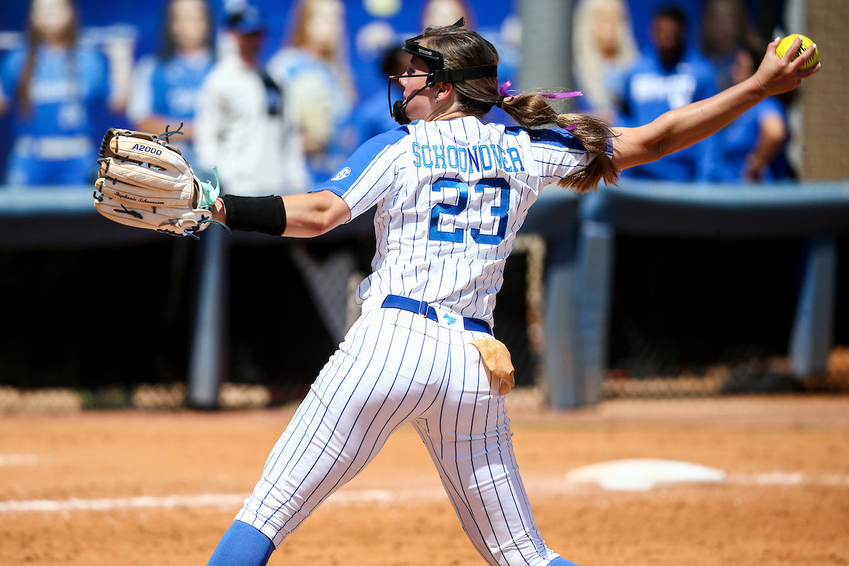 Stephanie Schoonover.

Kentucky defeats Mississippi State 9-5.

Photo by Sarah Caputi | UK Athletics