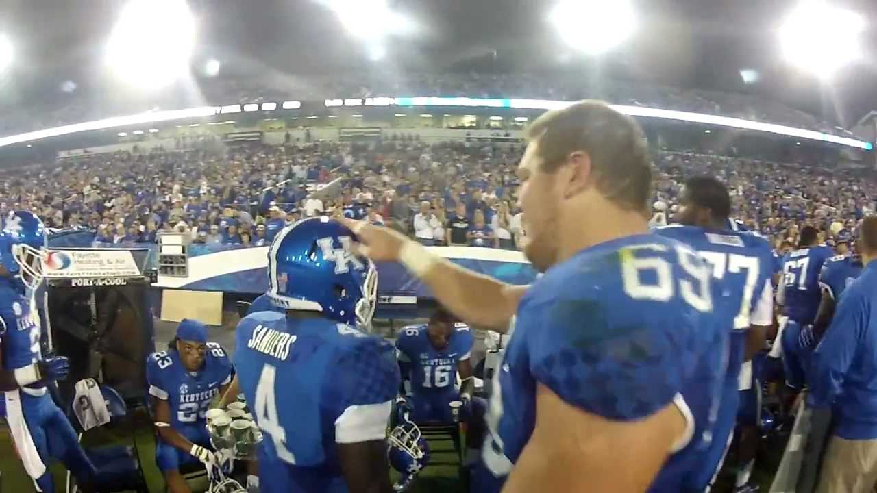 UK Football All-Access: Raymond Sanders celebrates with teammates