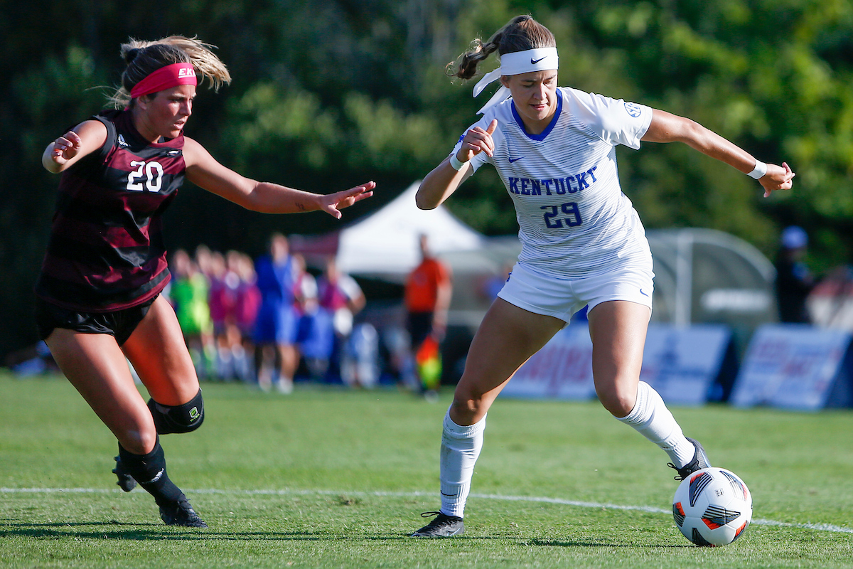Emily Hahnel.

Kentucky beats Eastern Kentucky University 6 - 0.

Photo by Sarah Caputi | UK Athletics