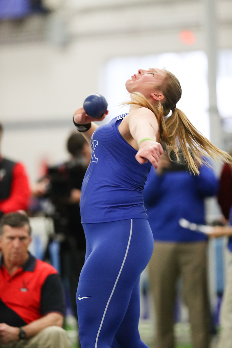 Nicole Fautsch.

The University of Kentucky Track and Field Team hosts the Kentucky Invitational on Saturday, January 13, 2018 at Nutter Field House. 

Photo by Elliott Hess | UK Athletics