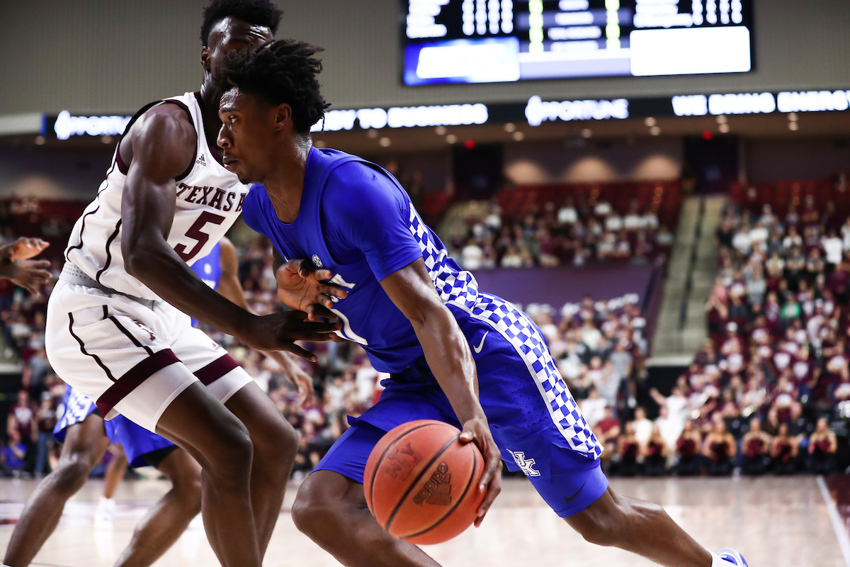 Ashton Hagans.

Kentucky beat Texas A&M 69-60.

Photo by Elliott Hess | UK Athletics