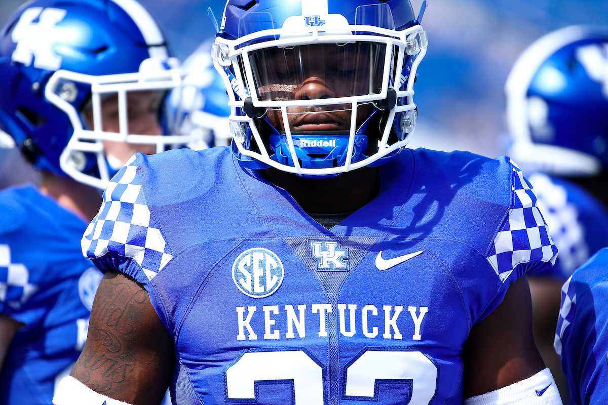 Deandre Square.

UK beat ULM 45-10.

Photo by Eddie Justice | UK Athletics