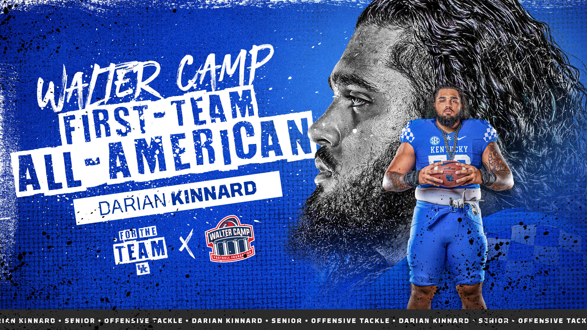 Darian Kinnard Named First-Team Walter Camp All-American