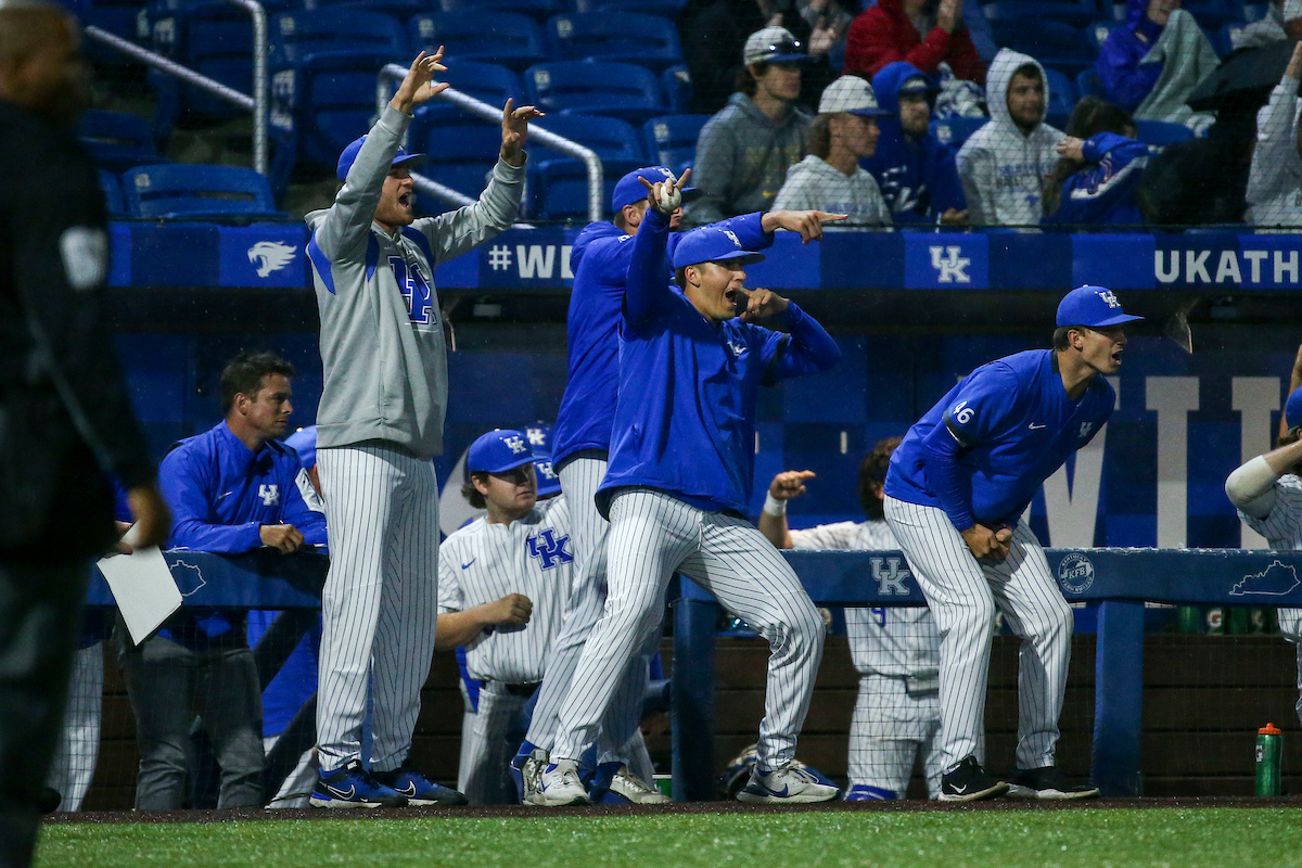 Wyatt Hudepohl. Tyler Guilfoil. Christian Howe.

Kentucky beats Tennessee 5-2.

Photo by Sarah Caputi | UK Athletics