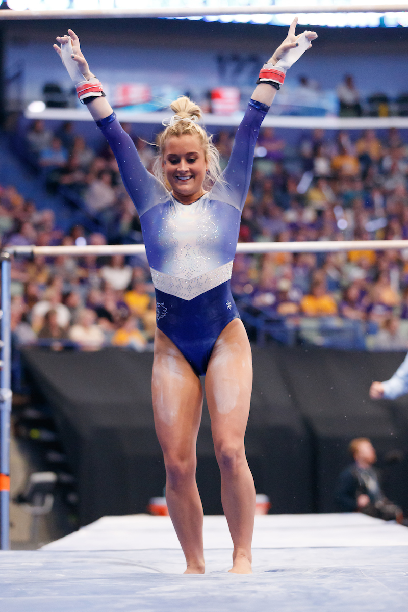 Alex Hyland.


Gymnastics scores 196.225 at SEC Championship.

 
Photo by Elliott Hess | UK Athletics