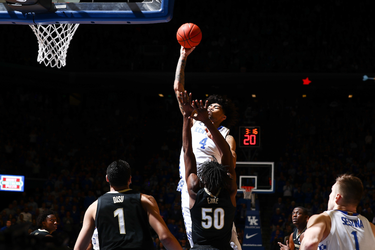 Nick Richards.
UK beats Vandy 71-62. 
Photo by Elliott Hess | UK Athletics