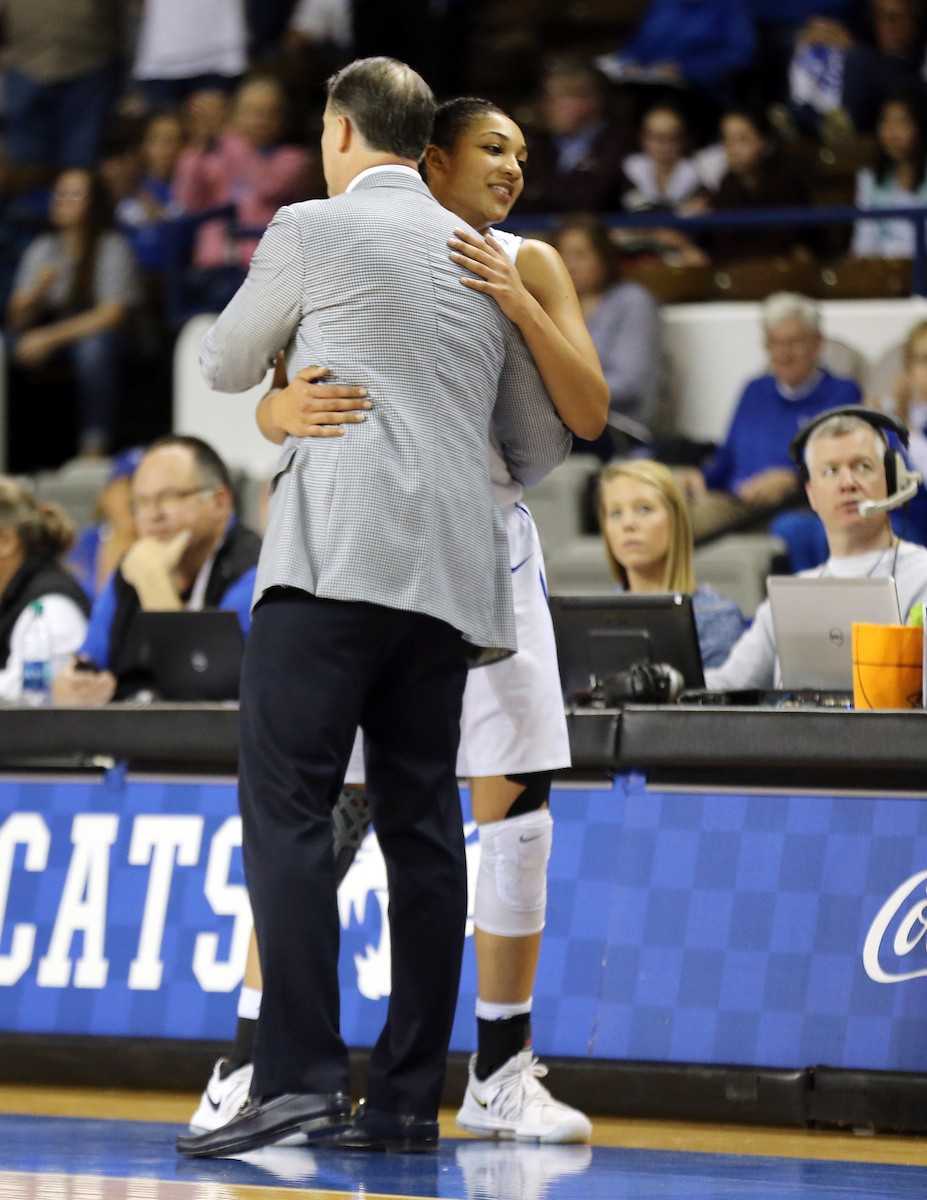 Alyssa Rice

The University of Kentucky women's basketball team falls to Mississippi State on Senior Day on Sunday, February 25, 2018 at the Memorial Coliseum.

Photo by Britney Howard | UK Athletics