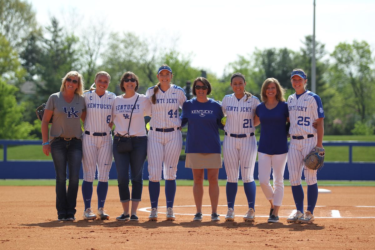 Erin Rethlake. Rachael Metzger. Hannah Huffman. Brooklin Hinz.

The University of Kentucky softball team during Game 1 against South Carolina for Senior Day on Sunday, May 6th, 2018 at John Cropp Stadium in Lexington, Ky.

Photo by Quinn Foster I UK Athletics