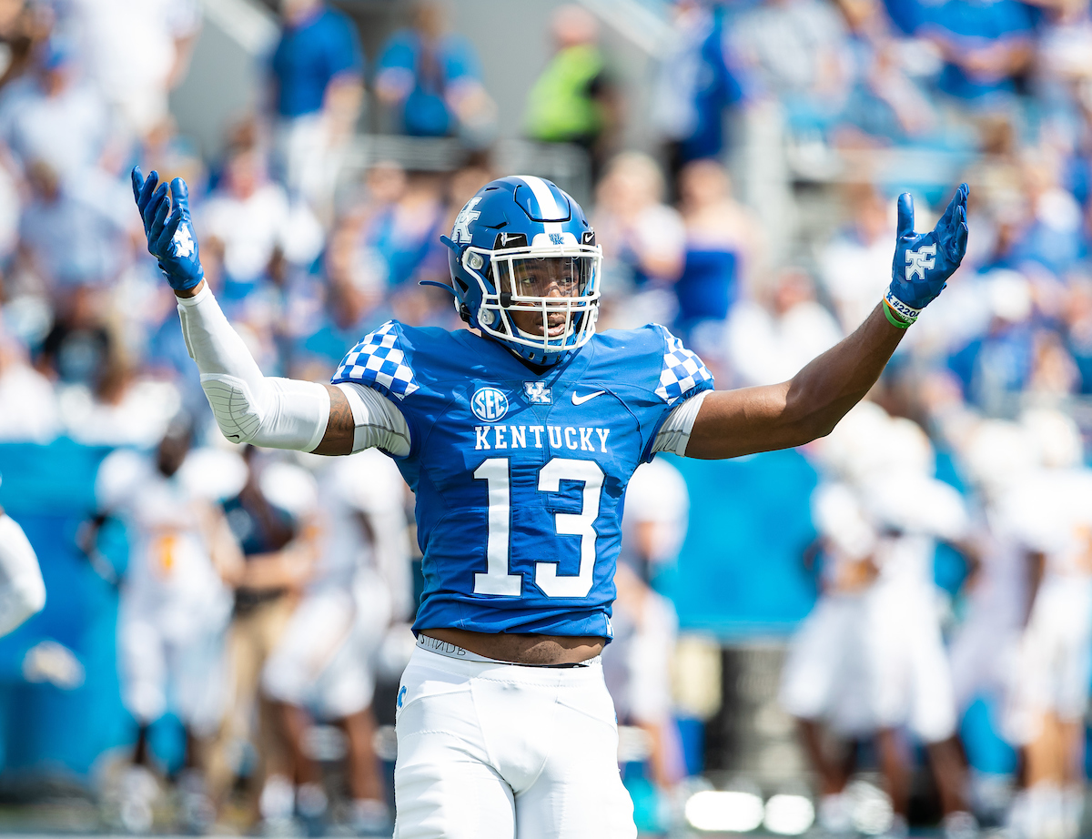 JJ Weaver

UK beats UTC, 28-23.

Photo by Jacob Noger | UK Athletics