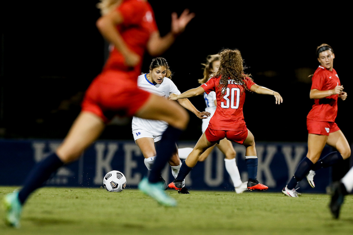 Gretchen Mills.

Kentucky ties Dayton 0-0.

Photos by Chet White | UK Athletics