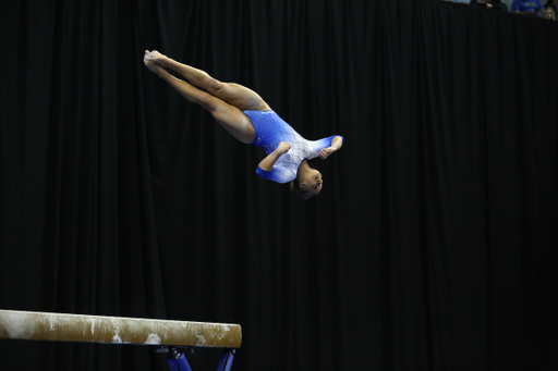 UK Gymnastics in action during the 2018 National Collegiate Women?s Gymnastics Championships Semifinals on Friday, April 20, 2018, at Chaifetz Arena.

Photos by Noah J. Richter | UK Athletics