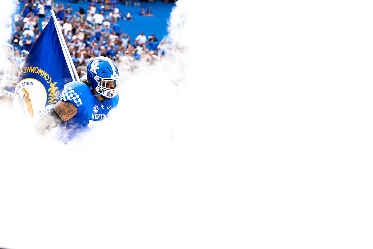 Darian Kinnard.

UK beats UTC, 28-23.

Photos by Chet White | UK Athletics