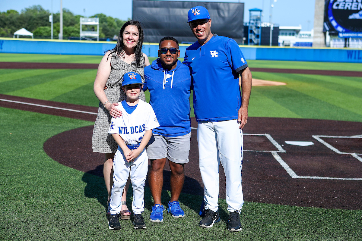 Richie Wells. Coach Nick Mingione.

2022 Kentucky Baseball Senior Day.

Photo by Sarah Caputi | UK Athletics