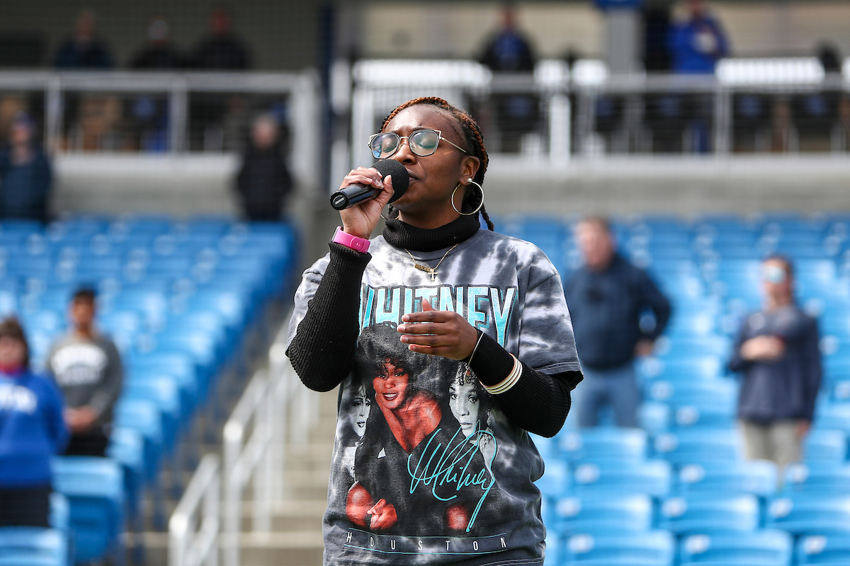 National Anthem Singer.

Kentucky beats Ole Miss 9-2.

Photo by Sarah Caputi | UK Athletics