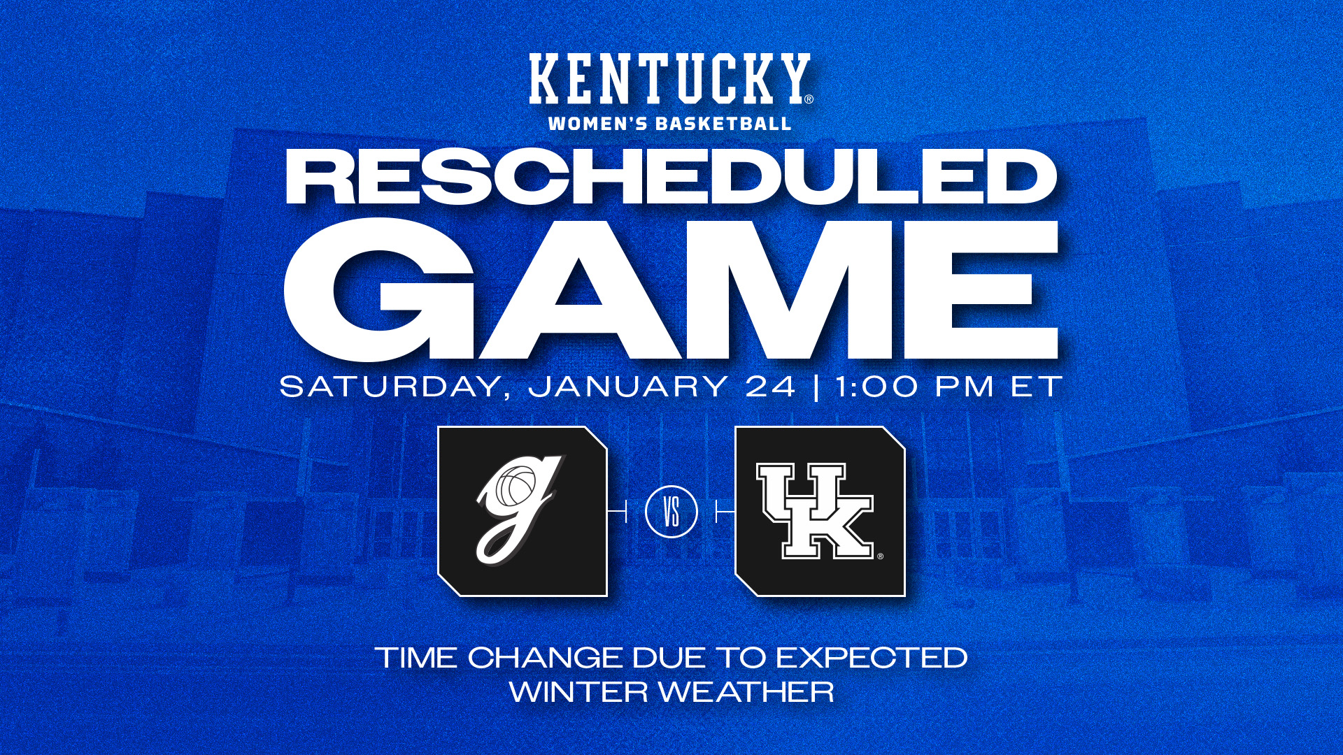 Kentucky Women’s Basketball vs. Georgia Adjusted to Saturday, Jan. 24