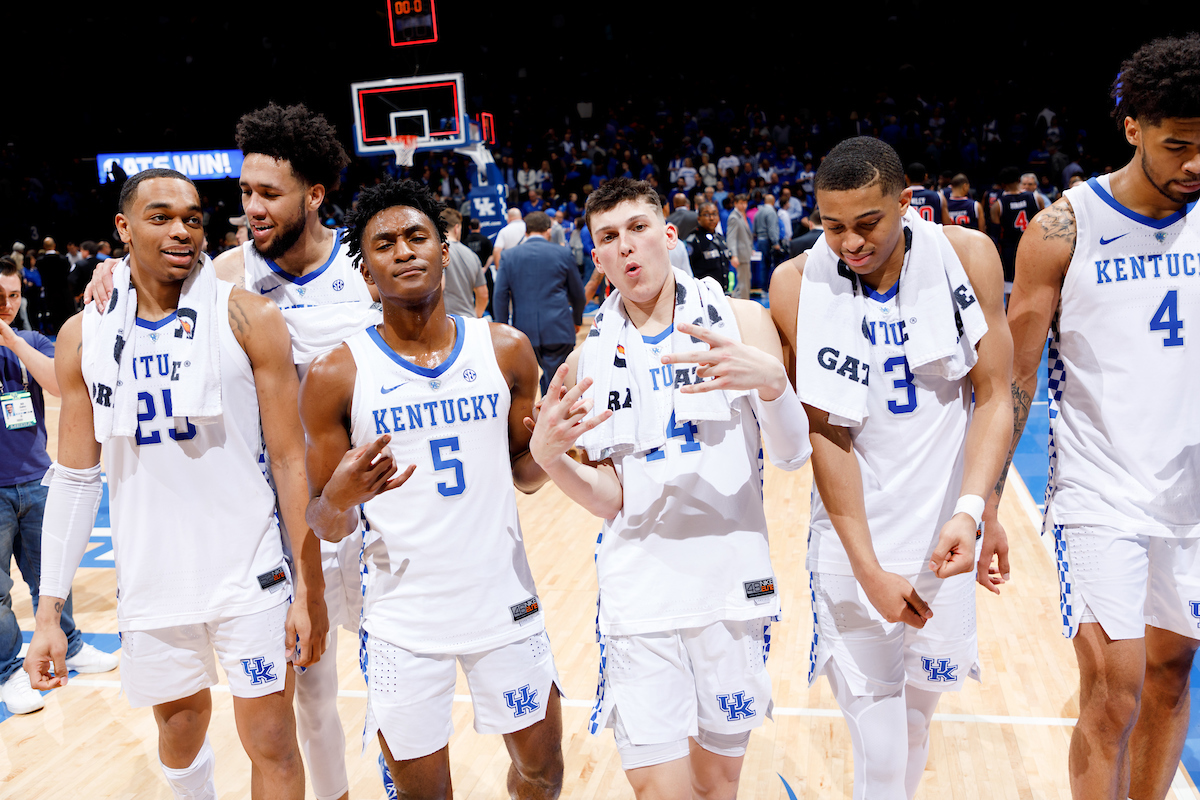 Team.


Kentucky beats Auburn, 80 - 53.

Photo by Elliott Hess | UK Athletics