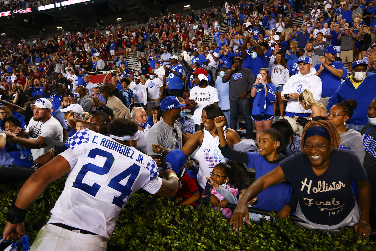 Chris Rodriguez Jr.

Kentucky beats South Carolina, 16-10.

Photo by Elliott Hess | UK Athletics