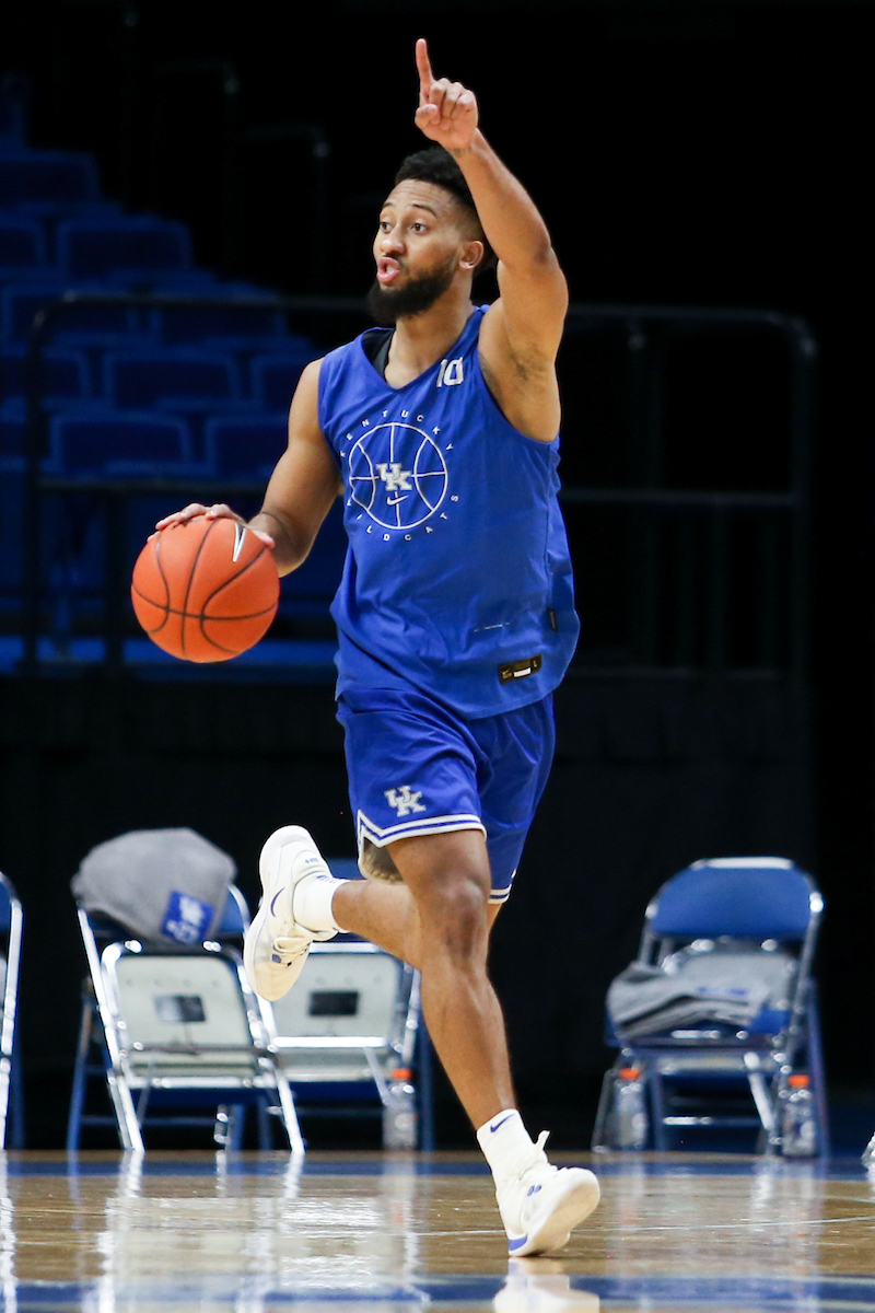 Davion Mintz.

Men’s basketball scrimmage at Rupp Arena.

Photo by Hannah Phillips | UK Athletics