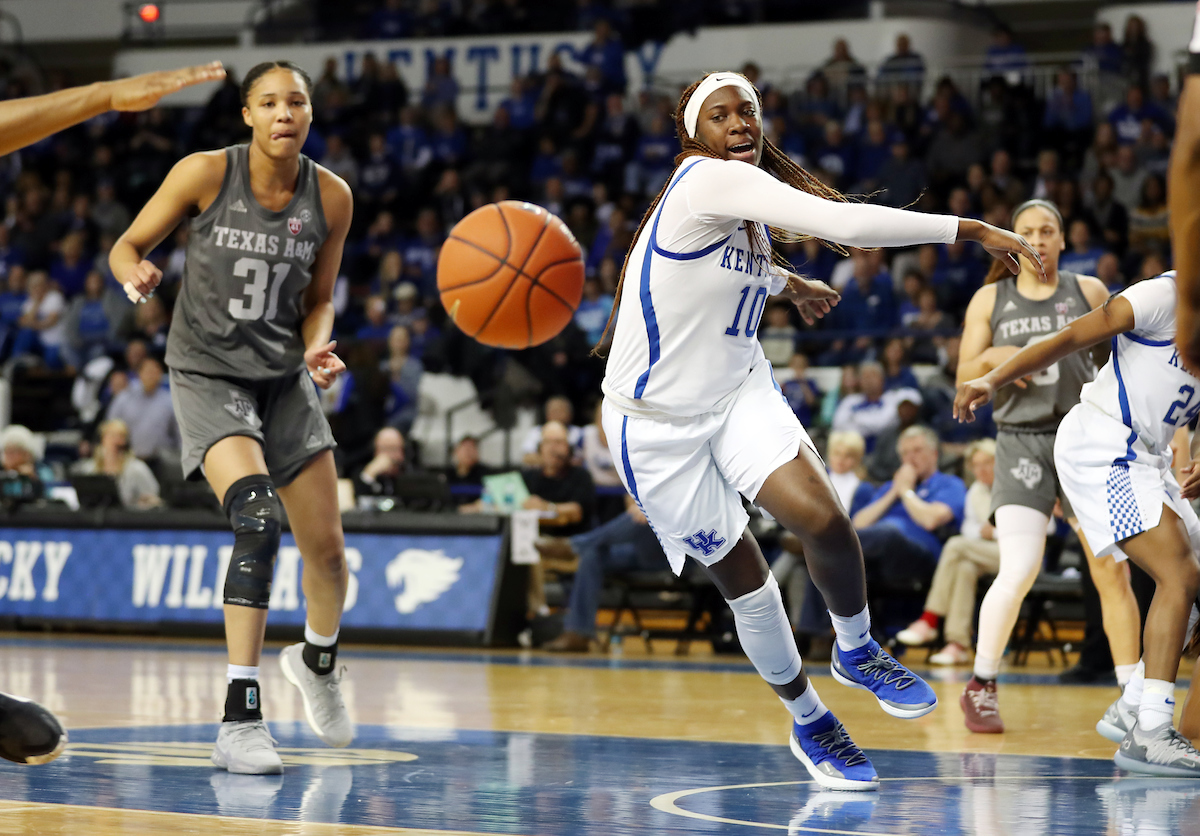 Rhyne Howard
The UK women's basketball team falls to Texas A&M on Thursday, November 28, 2019.

Photo by Britney Howard | UK Athletics