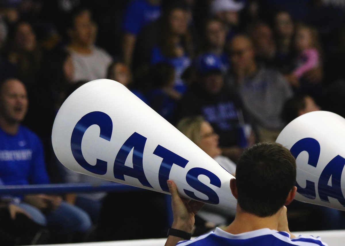 Cheerleader.

The University of Kentucky gymnastics team falls to Auburn 196.000-196.125 on Friday, February 1st, 2019.

Photo by Noah J. Richter | UK Athletics