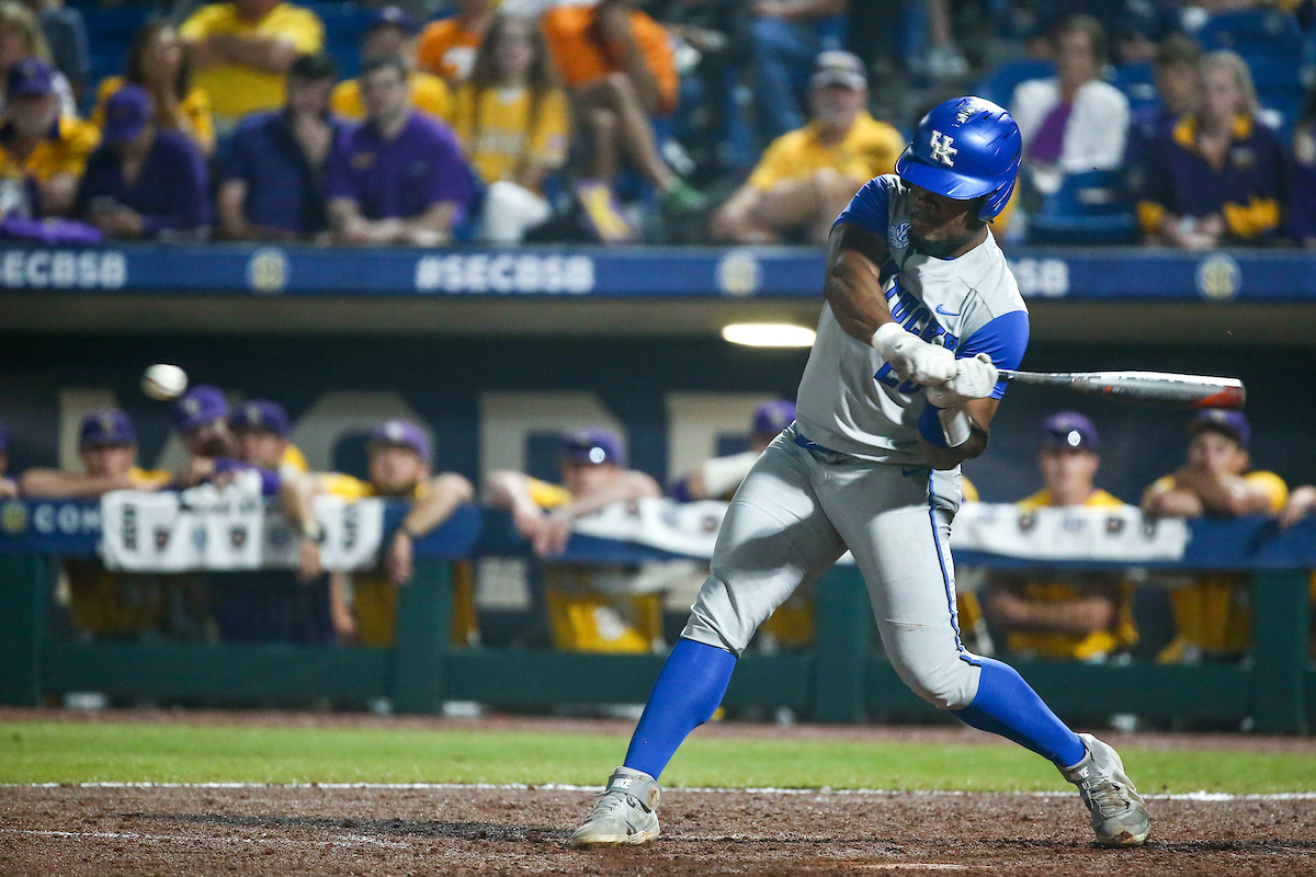 Oraj Anu.

Kentucky loses to LSU 6-11.

Photo by Sarah Caputi | UK Athletics