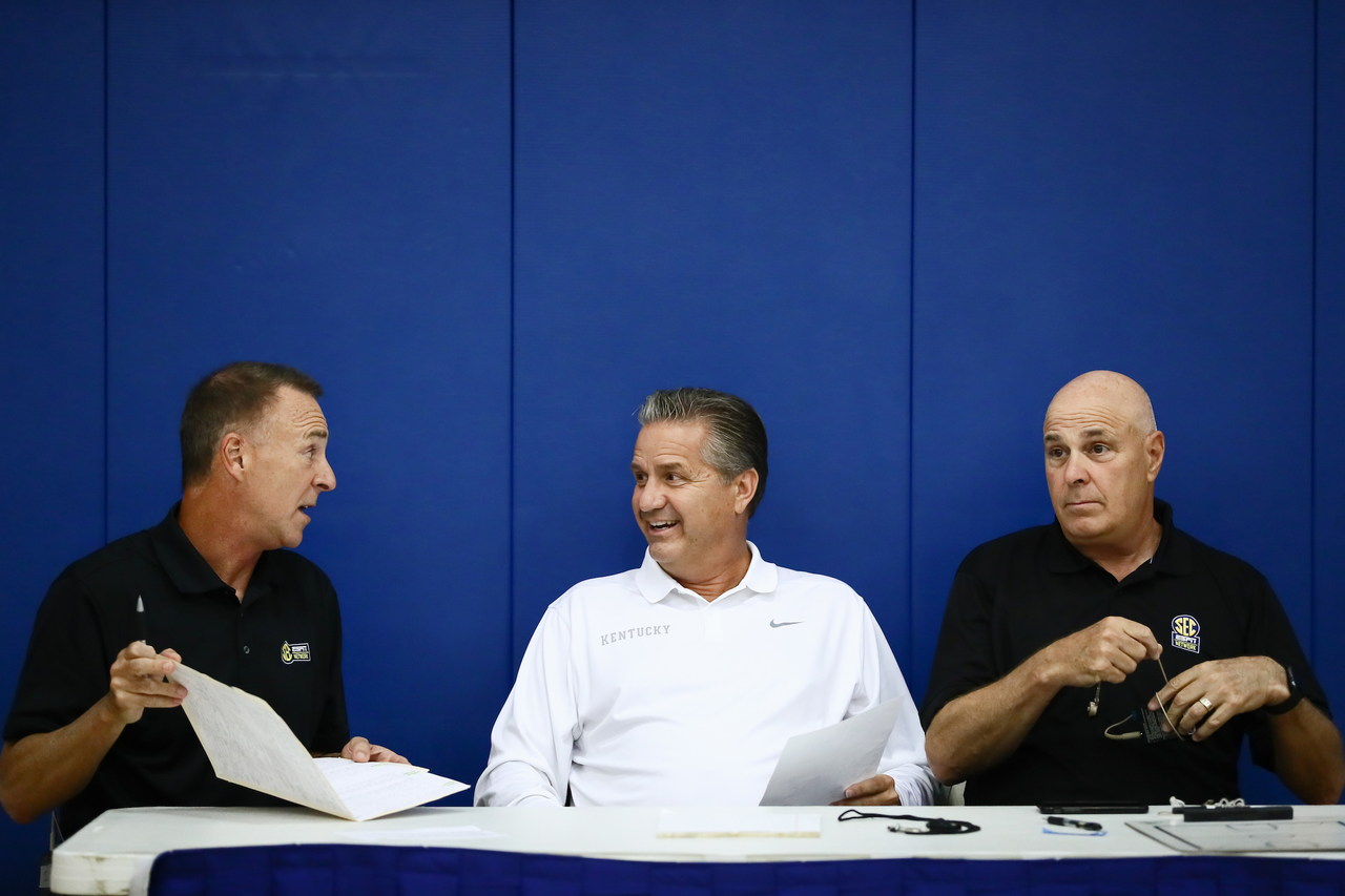 John Calipari. Jimmy Dykes. Seth Greenberg.


Kentucky men's basketball Pro Day.


Photo by Elliott Hess | UK Athletics