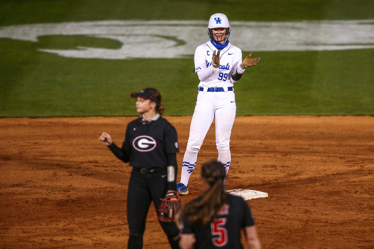 Kayla Kowalik.

Kentucky loses to Georgia, 5-2.

Photo by Grace Bradley | UK Athletics