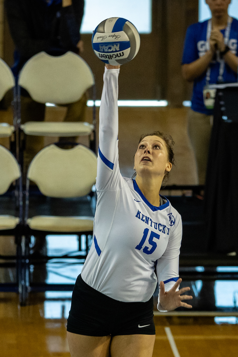 Brooke Morgan (15)


UK volleyball defeats Alabama 3-0 at Memorial Coliseum on , Sunday Nov. 11, 2018  in Lexington, Ky. Photo by Mark Mahan
