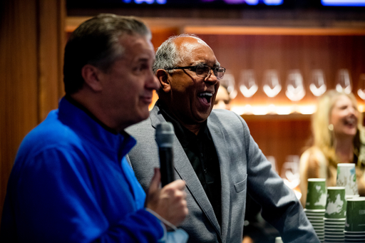 Tubby Smith. John Calipari.

Former Kentucky men’s basketball players, managers and staff gathered Thursday night at a reception at Rupp Arena to honor former UK head coach Tubby Smith before his jersey retirement on Friday.

Photos by Chet White | UK Athletics