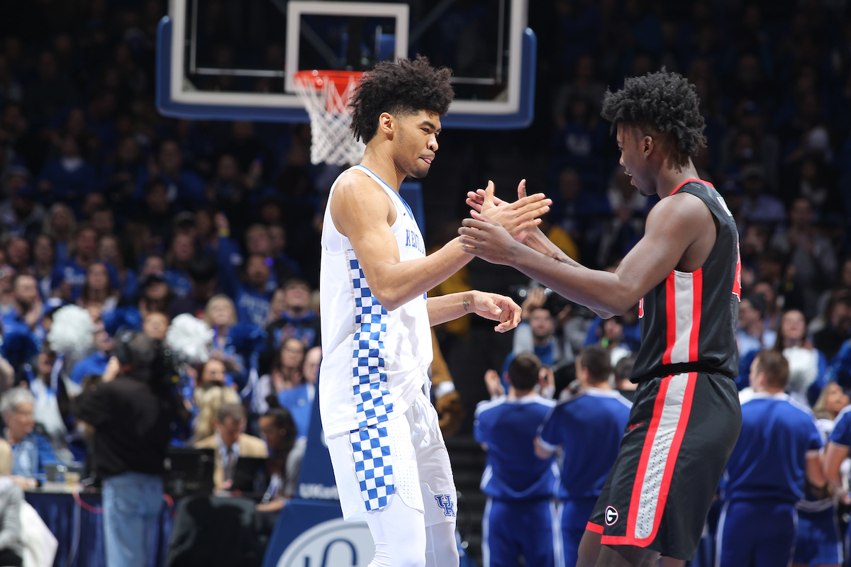 Nick Richards.

The University of Kentucky men's basketball team beat Georgia 66-61 on Sunday, December 31, 2017 at Rupp Arena in Lexington, Ky. 

Photo by Quinn Foster I UK Athletics