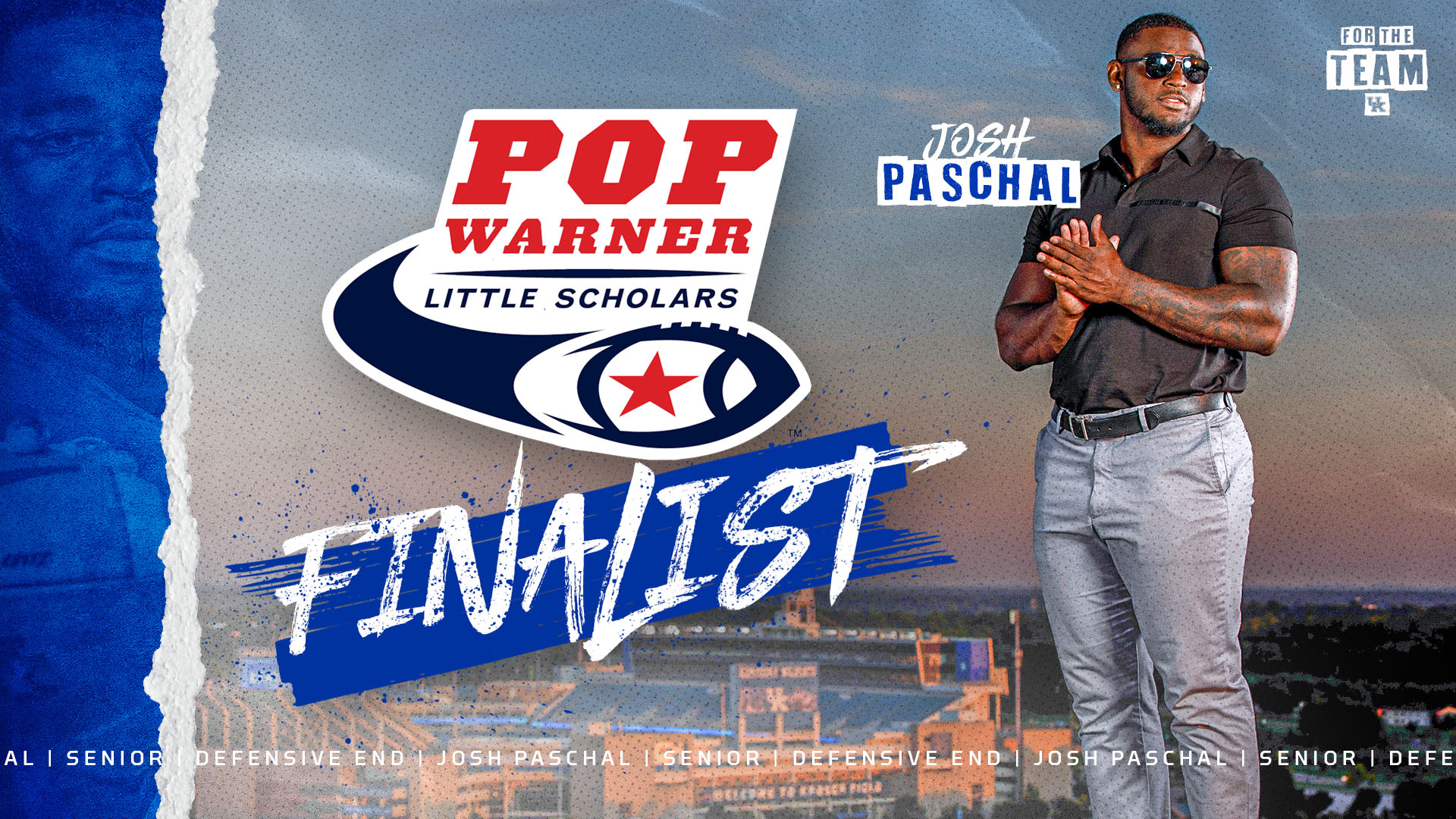 Josh Paschal Named Pop Warner College Football Award Finalist