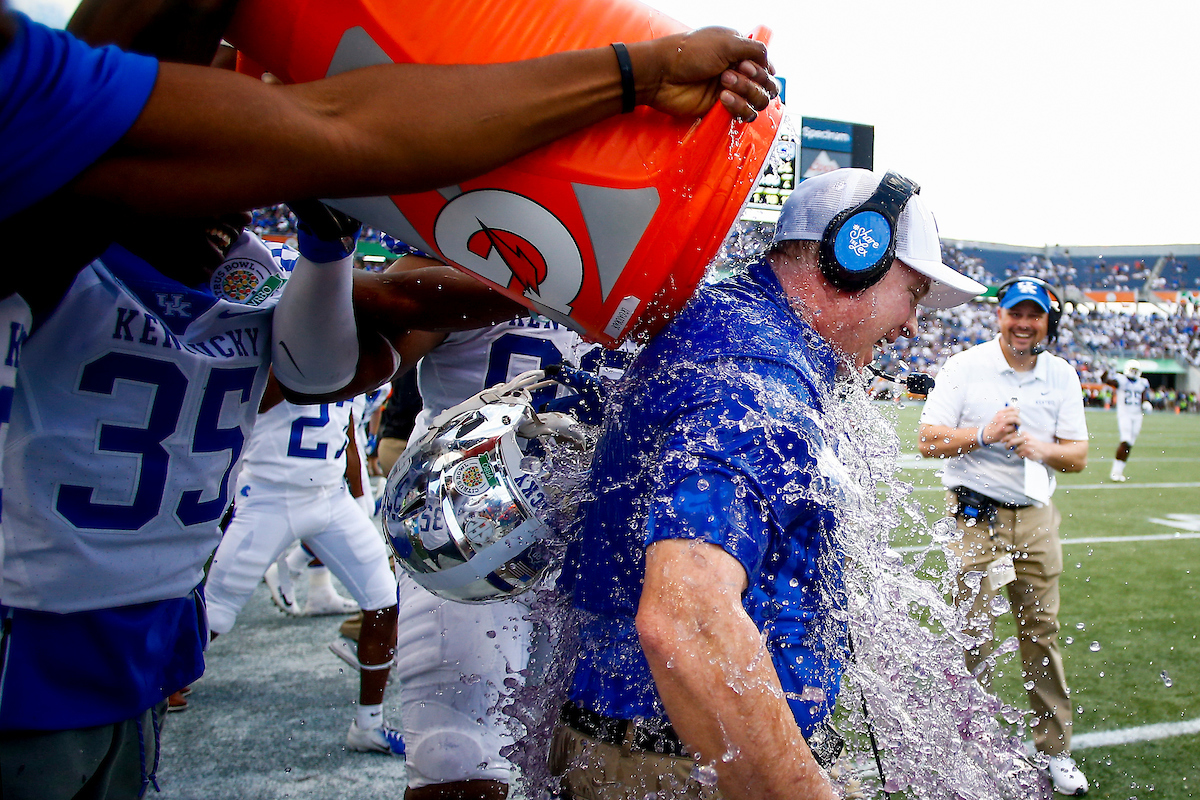 Mark Stoops.

The UK football team beat Penn State27-24 in the Citrus Bowl.

Photo by Chet White | UK Athletics