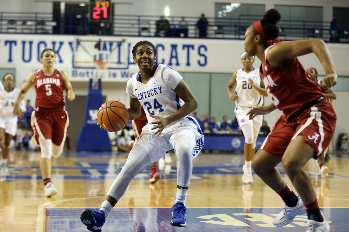 Taylor Murray

The University of Kentucky women's basketball team defeats Alabama on Thursday, January 25, 2018 at Memorial Coliseum. 

Photo by Britney Howard | UK Athletics