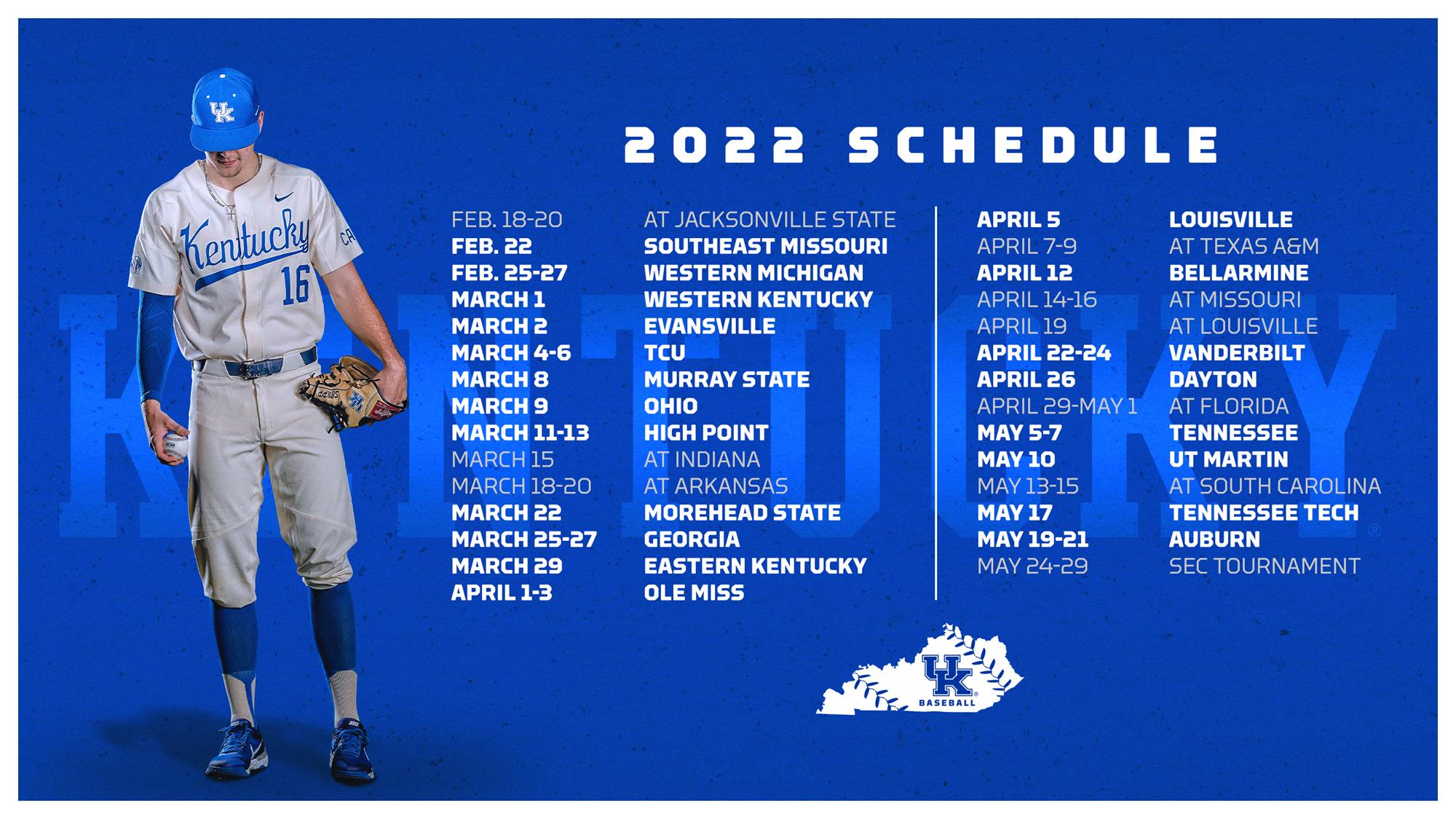 Kentucky Baseball Releases 2022 Schedule