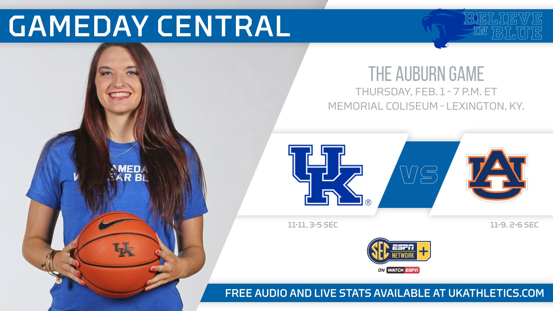 Wildcats Look To Extend Winning Streak vs. Auburn Thursday