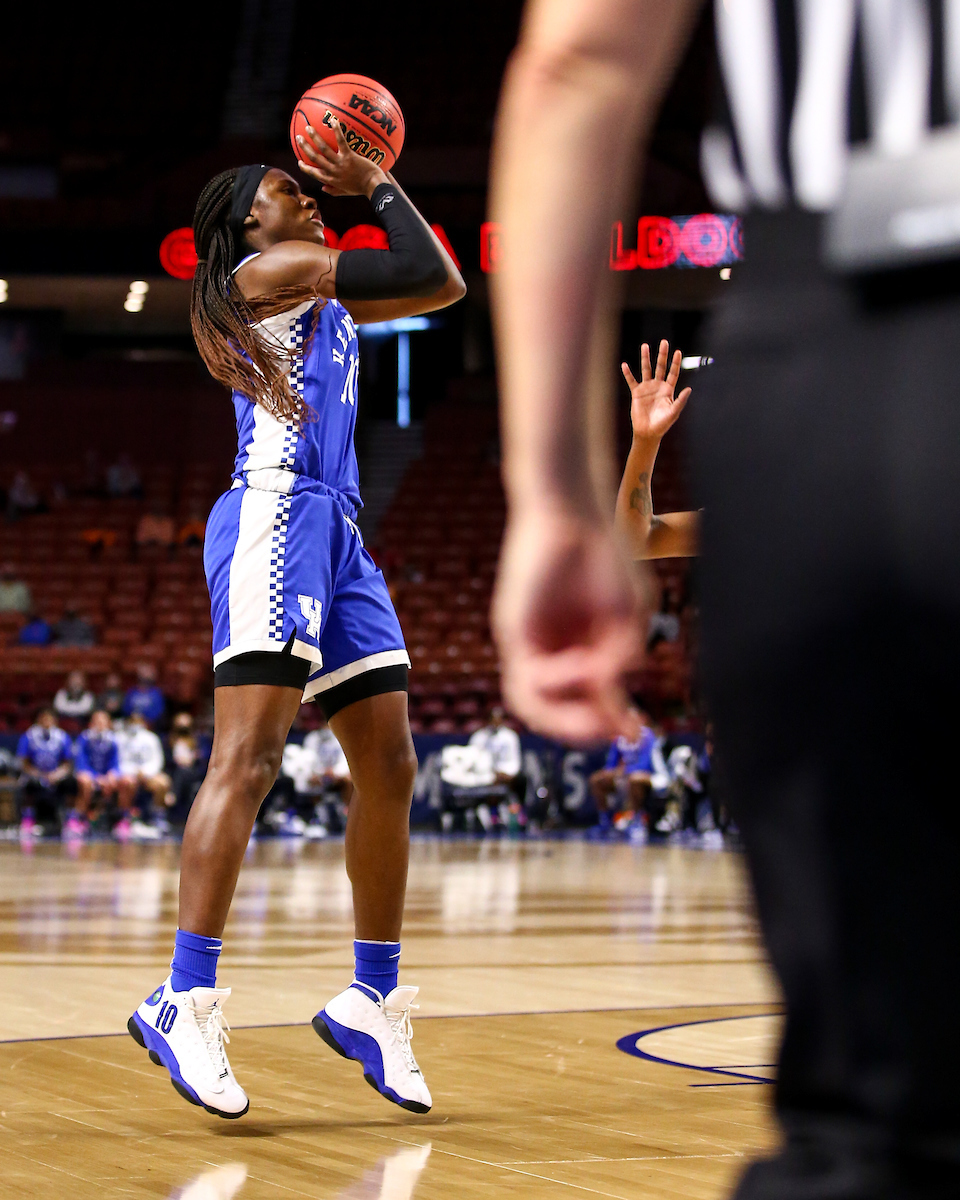 Rhyne Howard. 

Kentucky loses to Georgia 78-66 at the SEC Tournament. 

Photo by Eddie Justice | UK Athletics
